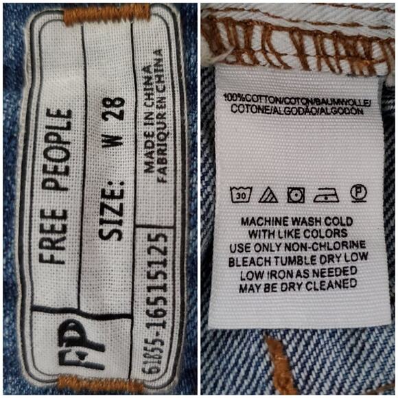 Free People High-Rise Cut Off Denim Shorts - Picture 9 of 9